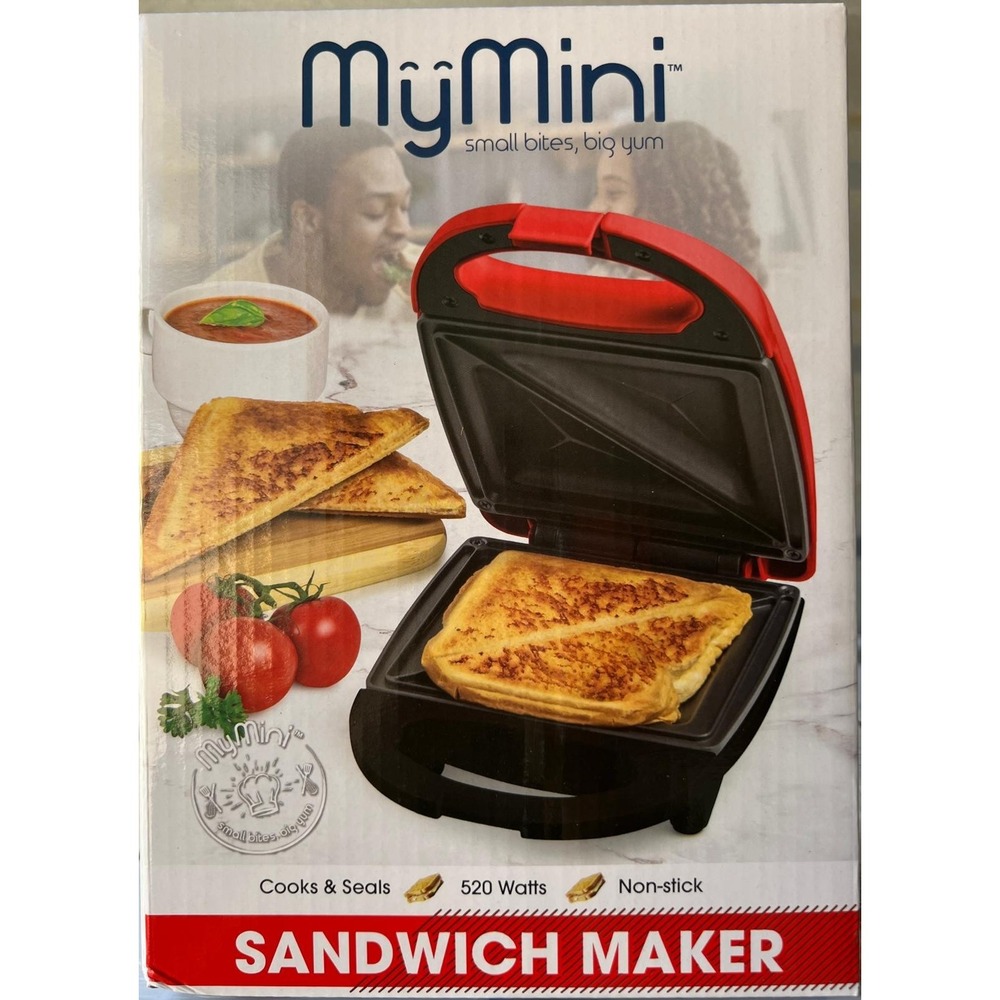 Nostalgia MyMini Sandwich Maker‎ Brand New In Box Red in Color